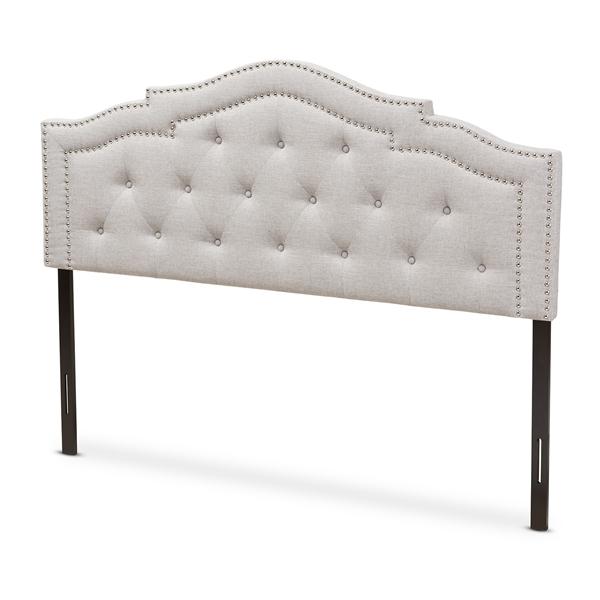 baxton studio Baxton Studio Edith Modern and Contemporary Greyish Beige Fabric Queen Size Headboard