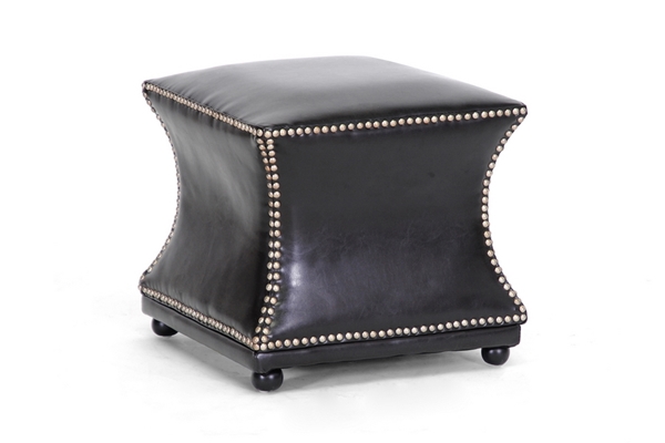 baxton studio Baxton Studio Ellastone Dark Brown Modern Leather Ottoman