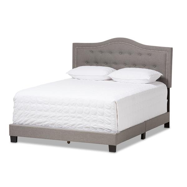 baxton studio Baxton Studio Emerson Modern and Contemporary Light Grey Fabric Upholstered Full Size Bed