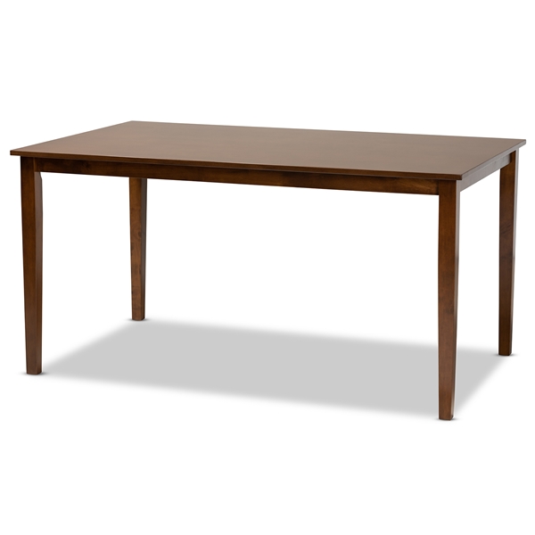 baxton studio Baxton Studio Eveline Modern and Contemporary Walnut Brown Finished Rectangular Wood Dining Table