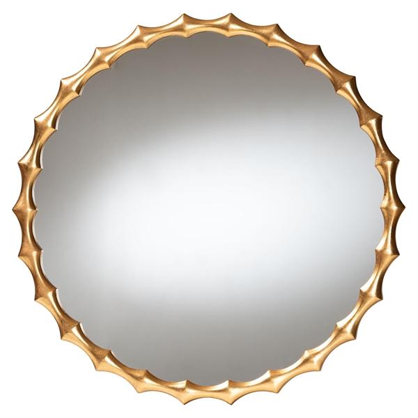 baxton studio Baxton Studio Everette Antique Goldleaf Bamboo-Border Accent Wall Mirror