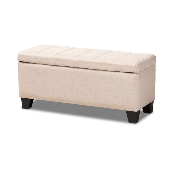 baxton studio Baxton Studio Fera Modern and Contemporary Beige Fabric Upholstered Storage Ottoman