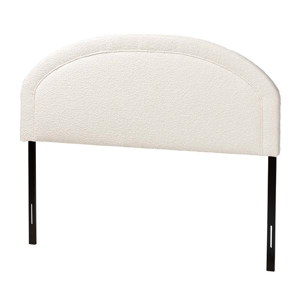 baxton studio Baxton Studio Fiana Modern Cream Boucle Fabric Queen Size Headboard