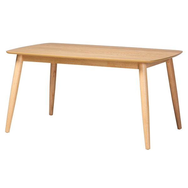 baxton studio Baxton Studio Flora Mid-Century Modern Natural Oak Finished Wood Dining Table