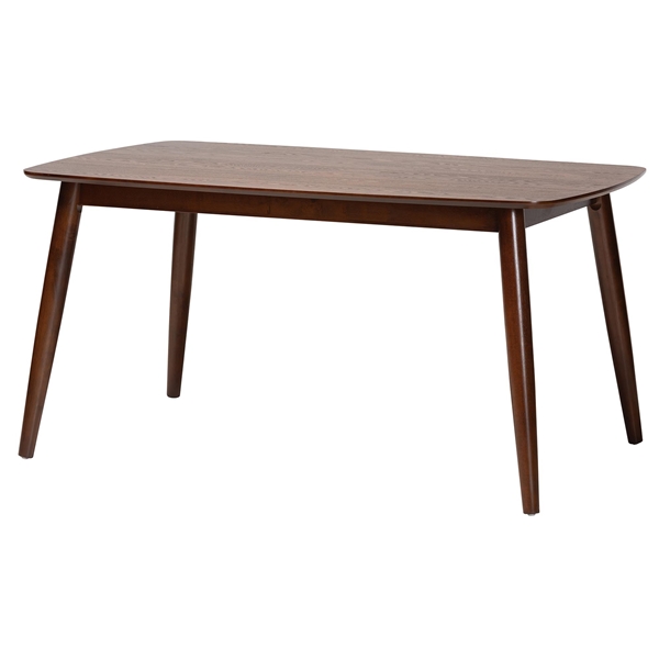 baxton studio Baxton Studio Flora Mid-Century Modern Walnut Brown Finished Wood Dining Table