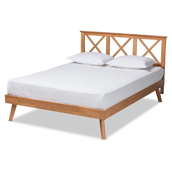 baxton studio Baxton Studio Galvin Modern and Contemporary Brown Finished Wood Full Size Platform Bed