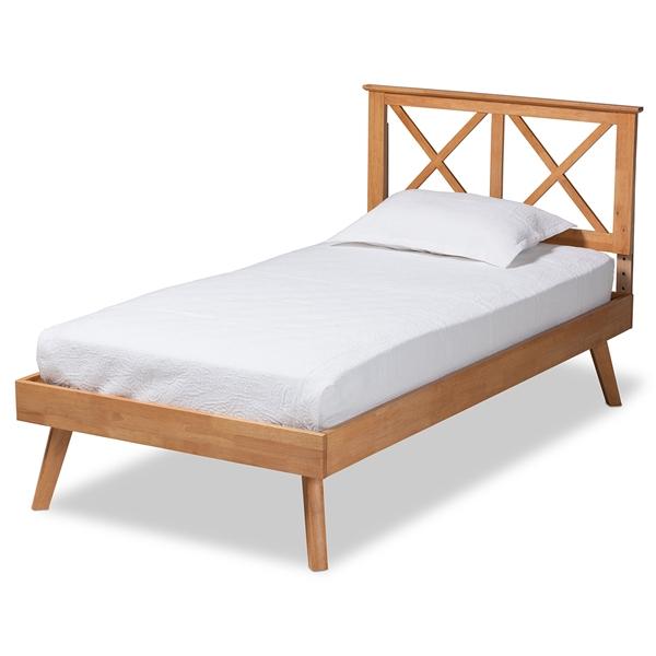 baxton studio Baxton Studio Galvin Modern and Contemporary Brown Finished Wood Twin Size Platform Bed