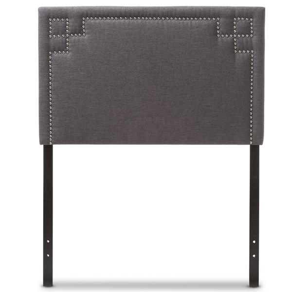 baxton studio Baxton Studio Geneva Modern and Contemporary Dark Grey Fabric Upholstered Twin Size Headboard
