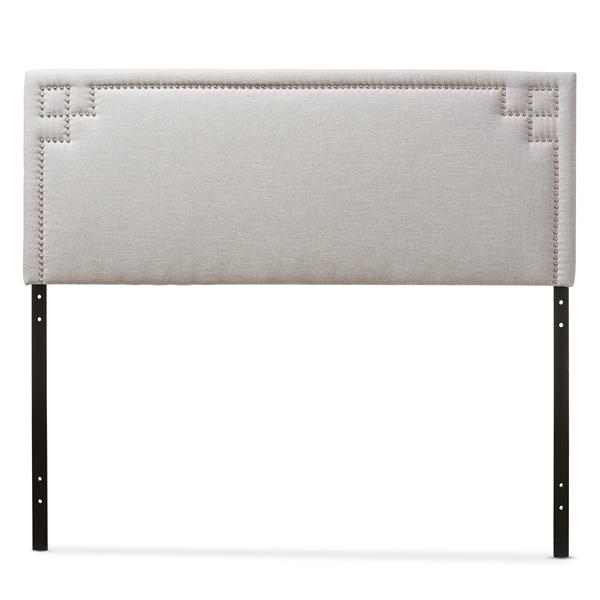 baxton studio Baxton Studio Geneva Modern and Contemporary Greyish Beige Fabric Upholstered Full Size Headboard