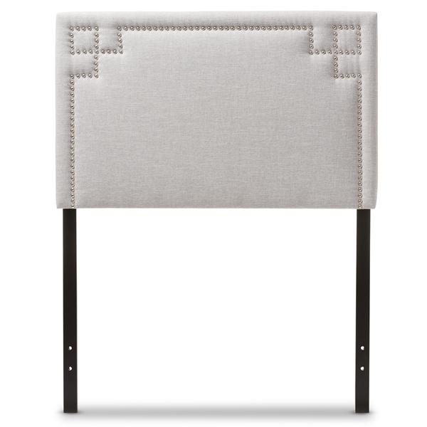 baxton studio Baxton Studio Geneva Modern and Contemporary Greyish Beige Fabric Upholstered Twin Size Headboard