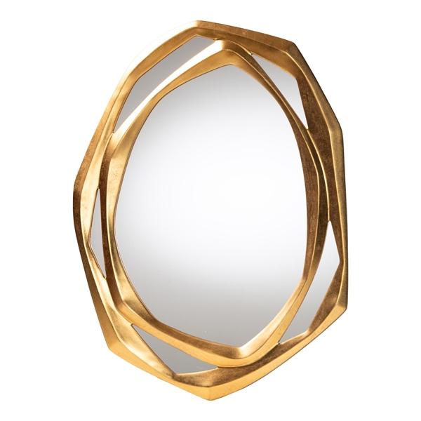 baxton studio Baxton Studio Halen Antique Goldleaf Accent Wall Mirror