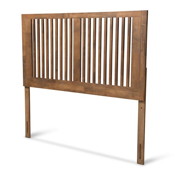 baxton studio Baxton Studio Harena Modern and Contemporary Transitional Ash Walnut Finished Wood Full Size Headboard