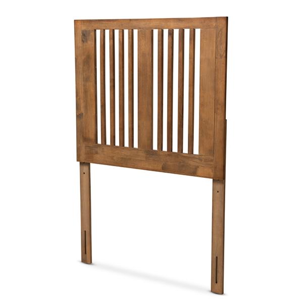 baxton studio Baxton Studio Harena Modern and Contemporary Transitional Ash Walnut Finished Wood Twin Size Headboard