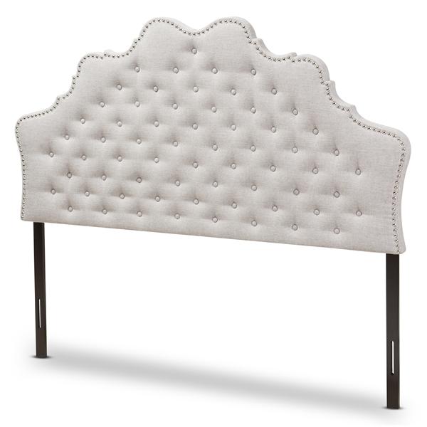 baxton studio Baxton Studio Hilda Modern and Contemporary Greyish Beige Fabric Queen Size Headboard