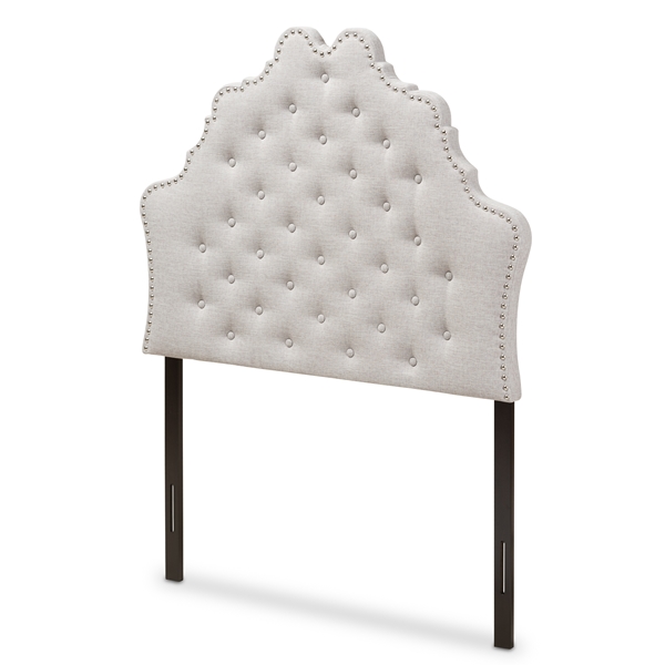 baxton studio Baxton Studio Hilda Modern and Contemporary Greyish Beige Fabric Twin Size Headboard