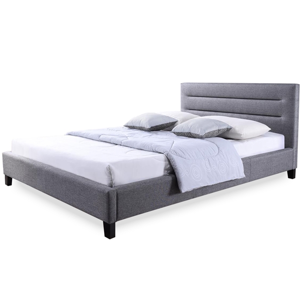 baxton studio Baxton Studio Hillary Modern and Contemporary Full Size Grey Fabric Upholstered Platform Base Bed Frame