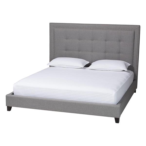 baxton studio Baxton Studio Hirst Gray Platform Bed King Size