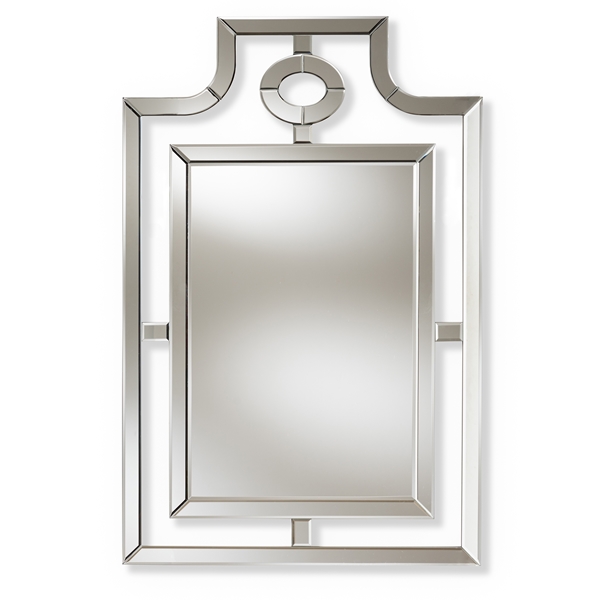 baxton studio Baxton Studio Iria Modern and Contemporary Silver Finished Pagoda Wall Accent Mirror