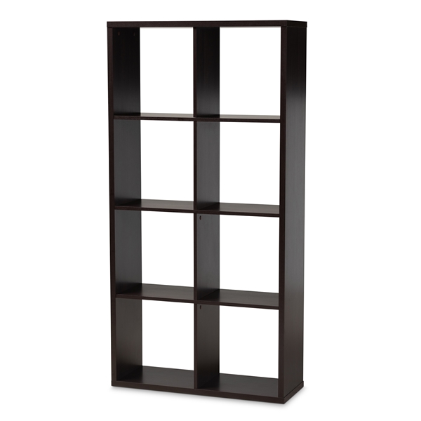 baxton studio Baxton Studio Janne Modern and Contemporary Dark Brown Finished 8-Cube Multipurpose Storage Shelf