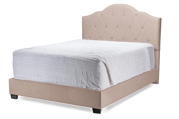 baxton studio Baxton Studio Juliet Contemporary Espresso Arch Tufted Fabric Upholstered Bed - King Brown One (1) King Size Bed