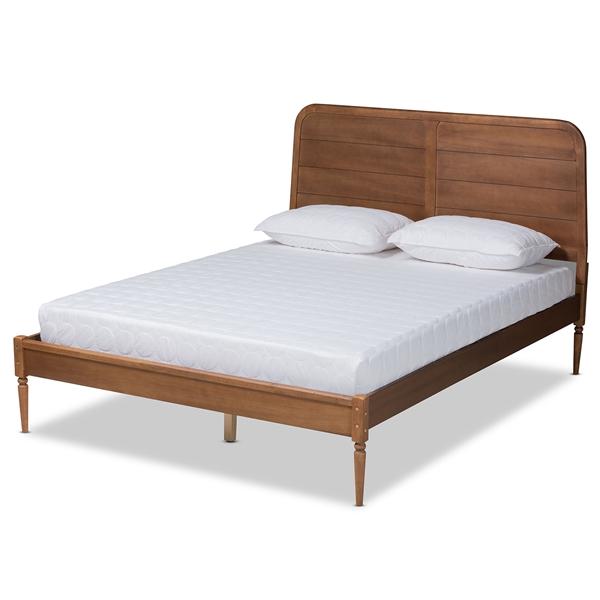 baxton studio Baxton Studio Kassidy Classic and Traditional Walnut Brown Finished Wood King Size Platform Bed