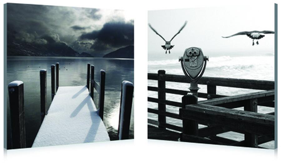 baxton studio Baxton Studio Lake Lookout Mounted Photography Print Diptych