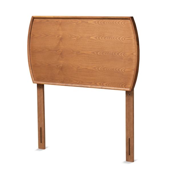 baxton studio Baxton Studio Laurien Mid-Century Modern Ash Walnut Finished Wood Twin Size Headboard
