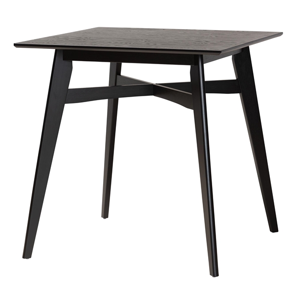 baxton studio Baxton Studio Leena Mid-Century Modern Black Finished Wood Counter Height Pub Table