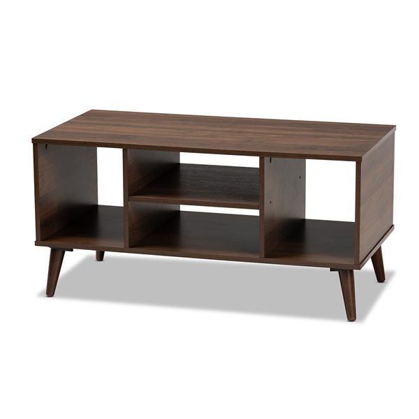 baxton studio Baxton Studio Linas Mid-Century Modern Walnut Finished Coffee Table