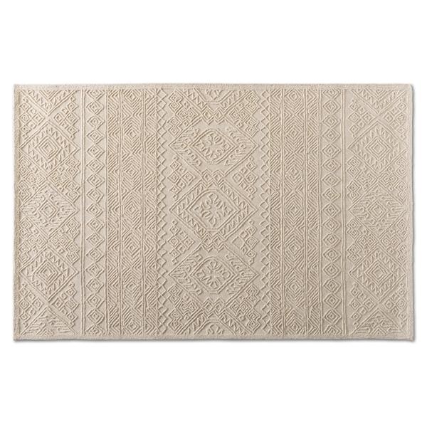 baxton studio Baxton Studio Linwood Modern and Contemporary Ivory Hand-Tufted Wool Area Rug