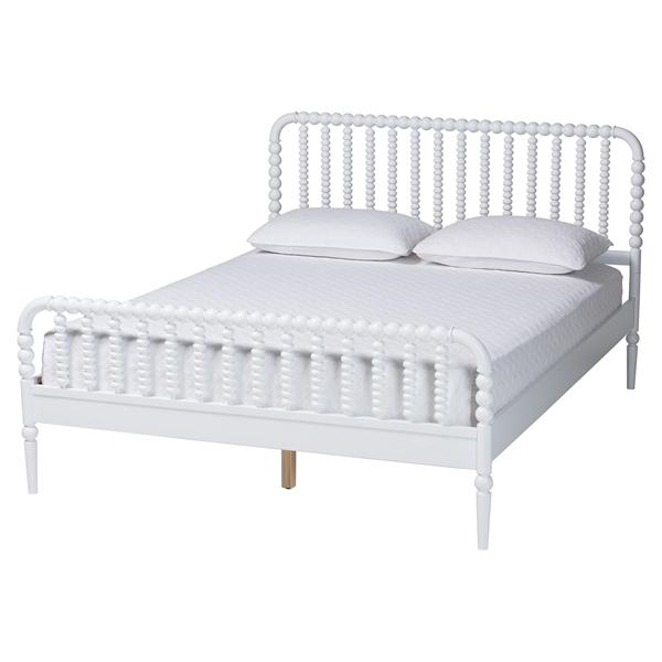 baxton studio Baxton Studio Lucera Mid-Century White Full Size Bobbin Bed