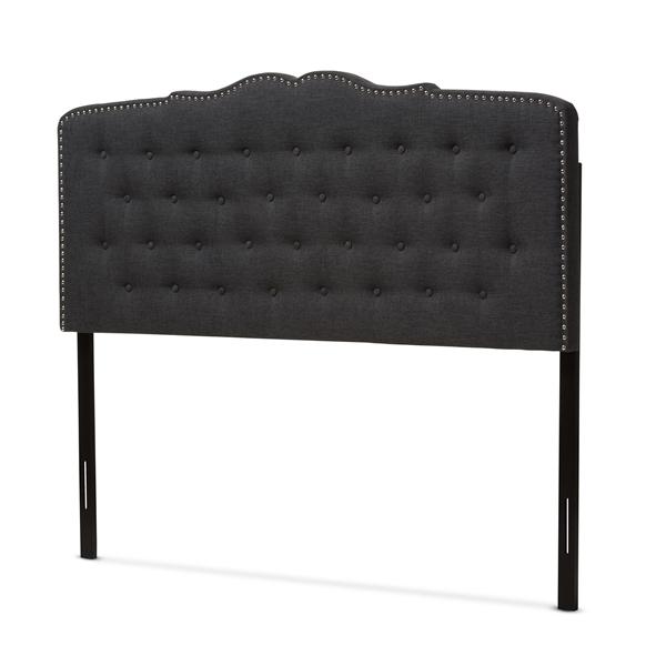 baxton studio Baxton Studio Lucy Modern and Contemporary Dark Grey Fabric King Size Headboard