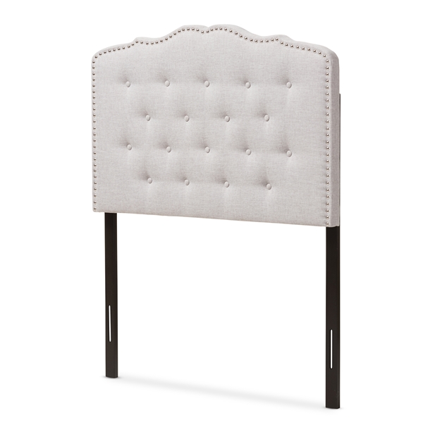 baxton studio Baxton Studio Lucy Modern and Contemporary Greyish Beige Fabric Twin Size Headboard