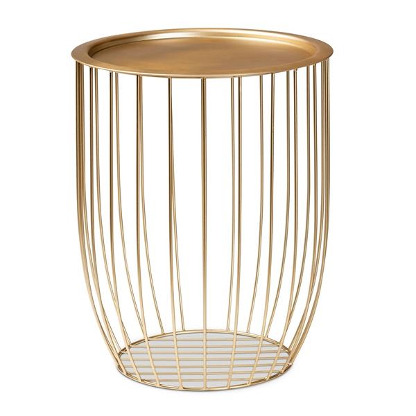 baxton studio Baxton Studio Mabon Modern and Contemporary Gold Finished Metal End Table