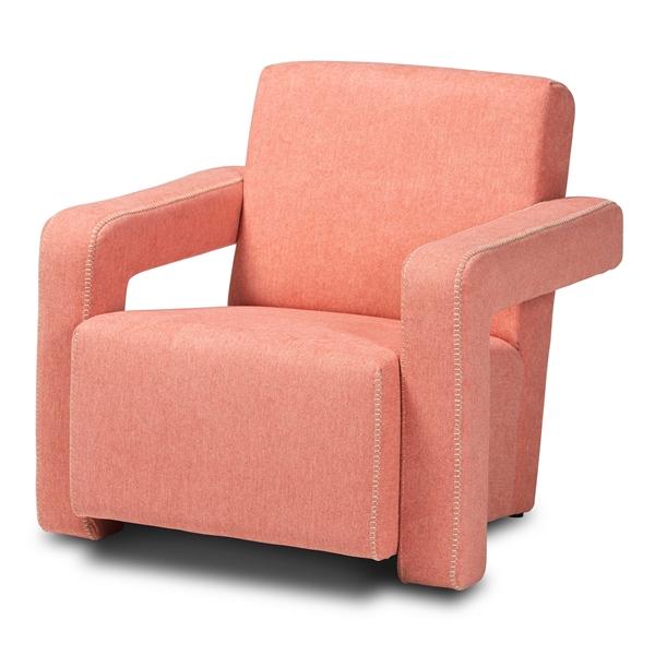 baxton studio Baxton Studio Madian Modern and Contemporary Light Red Fabric Upholstered Armchair