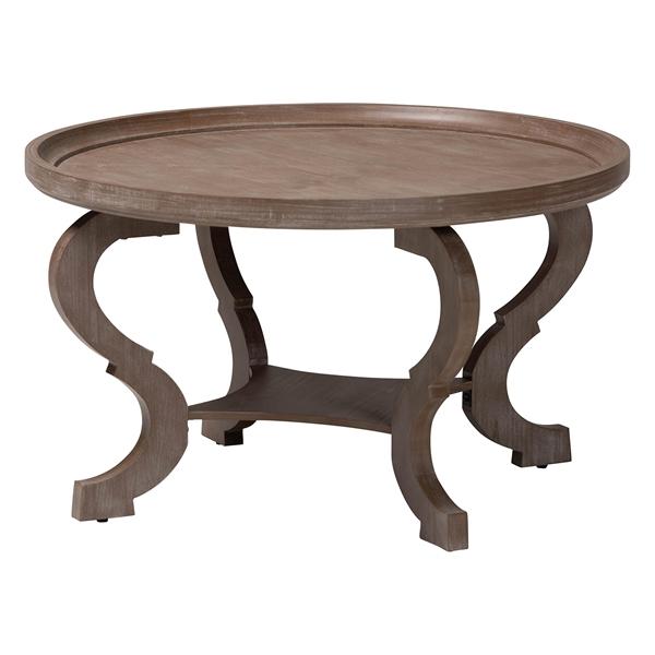 baxton studio Baxton Studio Madrona French Country Antique Brown Wood Coffee Table