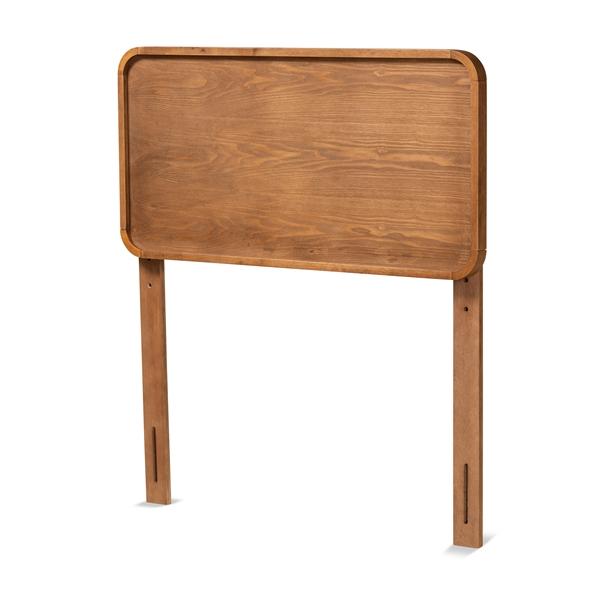baxton studio Baxton Studio Mailene Mid-Century Modern Walnut Brown Finished Wood Twin Size Headboard
