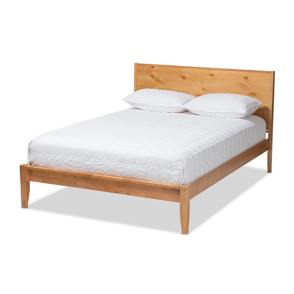 baxton studio Baxton Studio Marana Modern and Rustic Natural Oak and Pine Finished Wood King Size Platform Bed