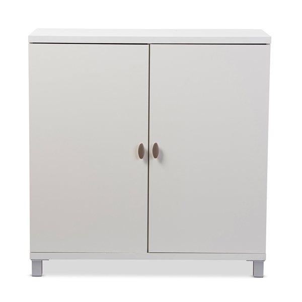 baxton studio Baxton Studio Marcy Modern and Contemporary White Wood Entryway Handbags or School Bags Storage Sideboard Cabinet