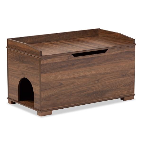 baxton studio Baxton Studio Mariam Modern and Contemporary Walnut Brown Finished Wood Cat Litter Box Cover House baxton studio Baxton Studio Mariam Modern and Contemporary Walnut Brown Finished Wood Cat Litter Box Cover House