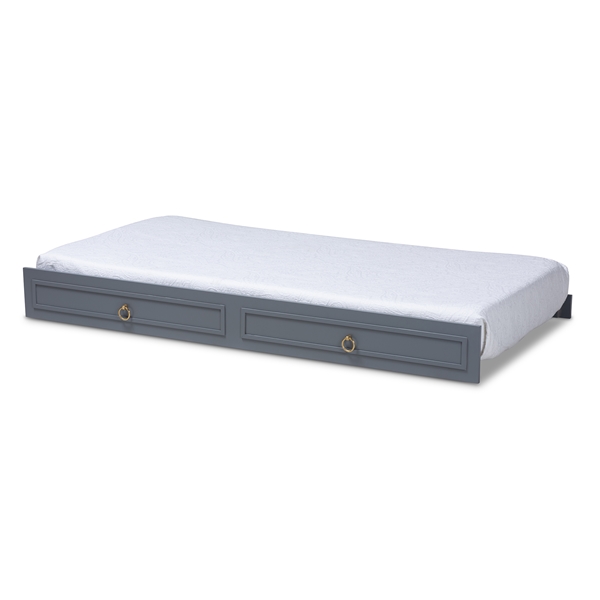 baxton studio Baxton Studio Mariana Classic and Traditional Grey Finished Wood Twin Size Trundle