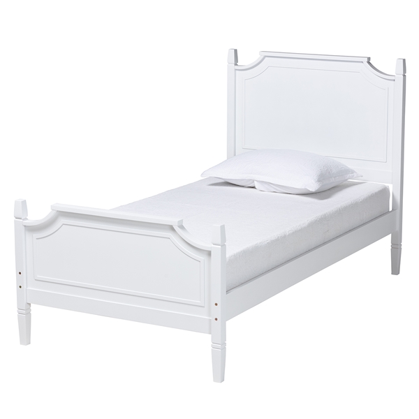 baxton studio Baxton Studio Mariana Classic and Traditional White Finished Wood Full Size Platform Bed