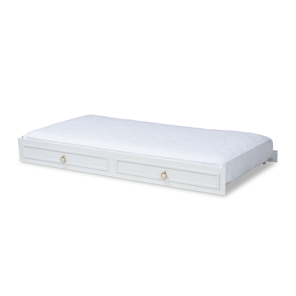 baxton studio Baxton Studio Mariana Classic and Traditional White Finished Wood Twin Size Trundle