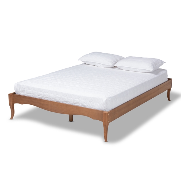 baxton studio Baxton Studio Marieke Vintage French Inspired Ash Wanut Finished King Size Wood Bed Frame