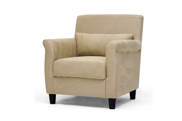 baxton studio Baxton Studio Marquis Tan Microfiber Club Chair