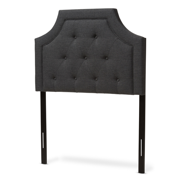 baxton studio Baxton Studio Mars Modern and Contemporary Dark Grey Fabric Twin Size Headboard