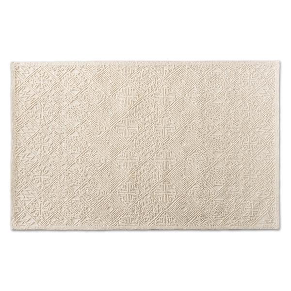 baxton studio Baxton Studio Meltem Modern and Contemporary Ivory Handwoven Wool Area Rug