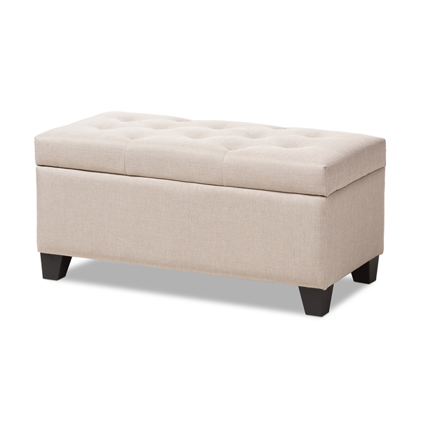 baxton studio Baxton Studio Michaela Modern and Contemporary Beige Fabric Upholstered Storage Ottoman