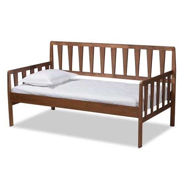 baxton studio Baxton Studio Midori Modern and Contemporary Transitional Walnut Brown Finished Wood Twin Size Daybed