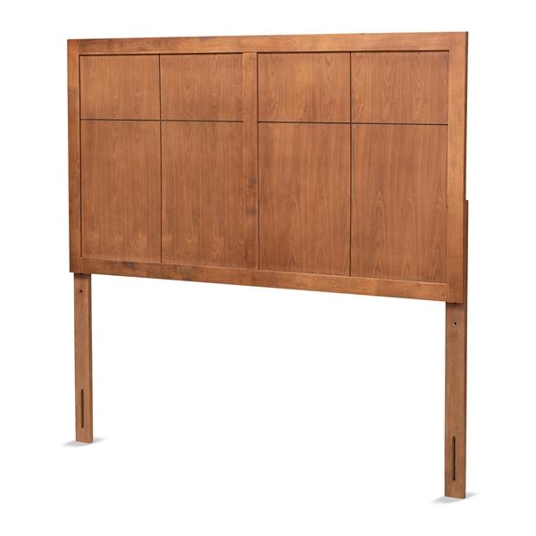 baxton studio Baxton Studio Monroe Modern Transitional and Rustic Ash Walnut Finished Wood Queen Size Headboard